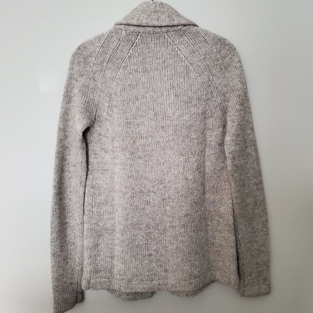 Theory Open Front Shawl Collar Shimmer Cardigan - Size P - Picture 2 of 8